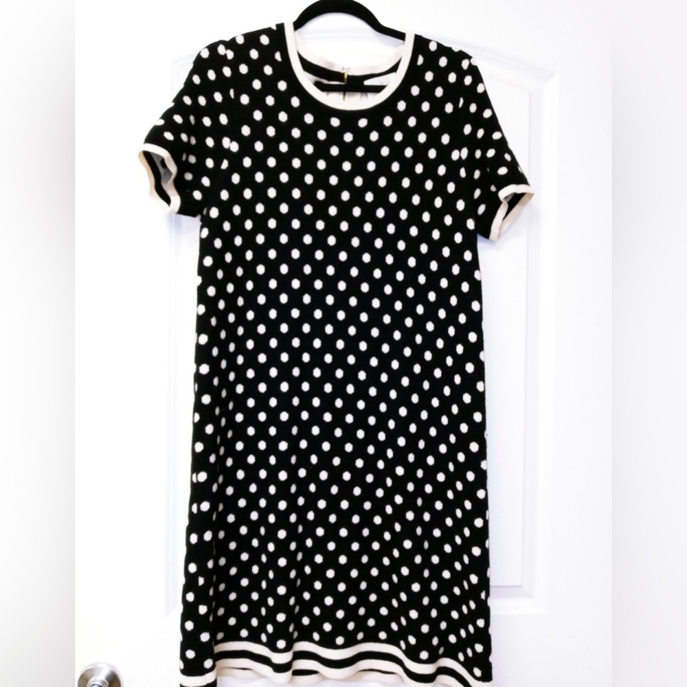 kate spade Black and White Polka Dot Midi Dress